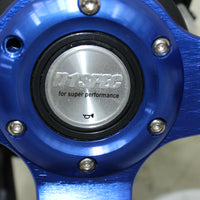 RASTP Universal Racing Steering Wheel, Deep Dish Wheel Leather Blue
