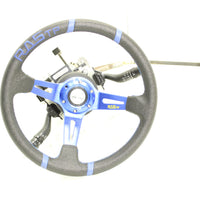 RASTP Universal Racing Steering Wheel, Deep Dish Wheel Leather Blue