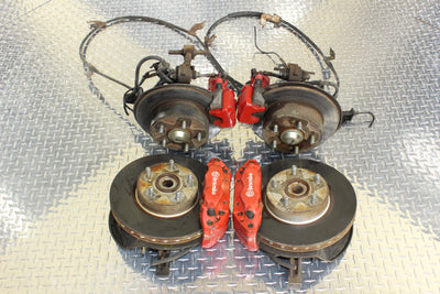 GENUINE HONDA INTEGRA DC5 Type R BREMBO BRAKE CALIPER SET JDM 5 LUG SPINDLES HUB